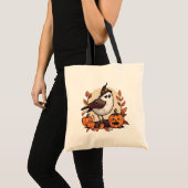 Halloween Tiny Bird met Heksen Pet Tote Bag (Voorkant (product))
