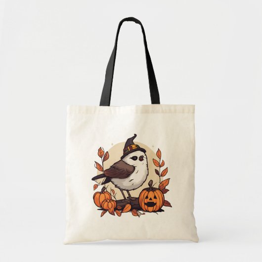 Halloween Tiny Bird met Heksen Pet Tote Bag (Voorkant)