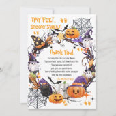 Halloween Tiny Feet, Spooky Sweet Baby shower Bedankkaart (Voorkant)