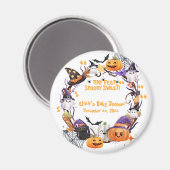 Halloween Tiny Feet, Spooky Sweet Baby shower Magneet (Voorkant / Achterkant)