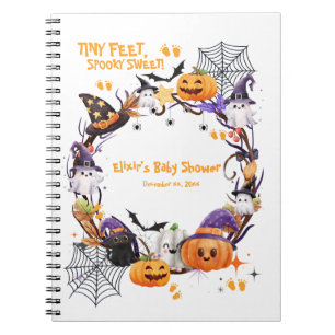 Halloween Tiny Feet, Spooky Sweet Baby shower Notitieboek
