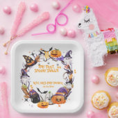 Halloween Tiny Feet, Spooky Sweet Baby shower Papieren Bordje (Feest)