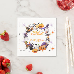 Halloween Tiny Feet, Spooky Sweet Baby shower Servet