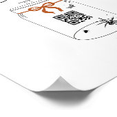 Halloween Tips Scan QR Code Cash App Betaalteken Poster (Hoek)