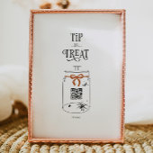 Halloween Tips Scan QR Code Cash App Betaalteken Poster
