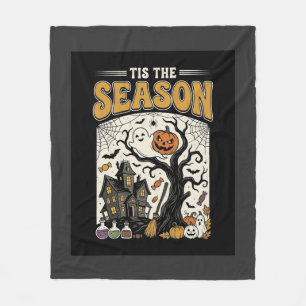 Halloween Tis Het Seizoen Spookhuis Ontwerp_1 Fleece Deken