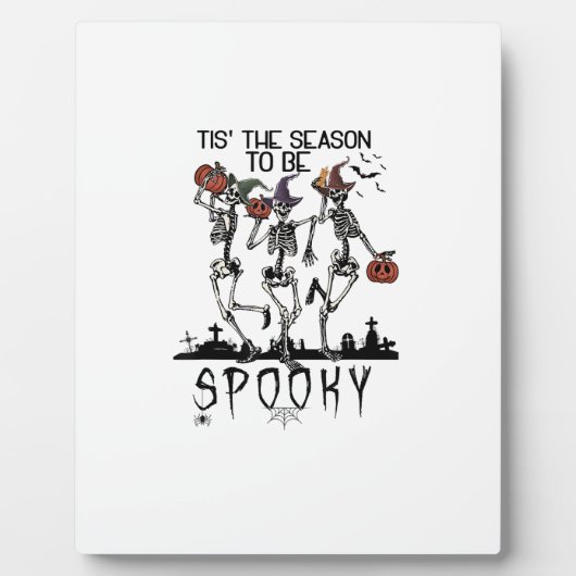Halloween Tis The Season To Spooky Dancing Skeleto Fotoplaat (Voorkant)