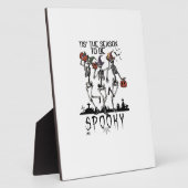 Halloween Tis The Season To Spooky Dancing Skeleto Fotoplaat (Zijkant)