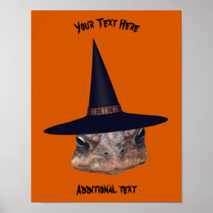 Halloween Toad Face Witch gepersonaliseerd Poster