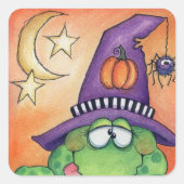 Halloween Toad Vierkante Sticker (Voorkant)