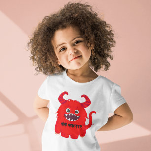Halloween toddler Cute Red Mini Monster Kinder Shirts