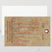 Halloween Toe Label Haunted Asylum Party Briefpapier (Voorkant / Achterkant)