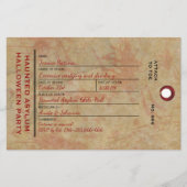 Halloween Toe Label Haunted Asylum Party Briefpapier (Voorkant)