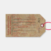Halloween Toe Label Haunted Asylum Party Cadeaulabel (Voorkant (Horizontaal))