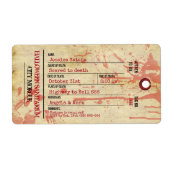 Halloween Toe Label Haunted Sanitarium Party (Voorkant)