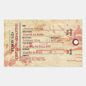 Halloween Toe Label Haunted Sanitarium Party (Voorkant)