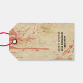 Halloween Toe Label Haunted Sanitarium Party Cadeaulabel (Achterkant Horizontaal)