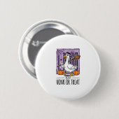 Halloween Toeter of Behandel Heks Gans Ronde Button 5,7 Cm (Voorkant /achterkant)