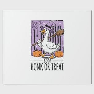Halloween Toeter of Behandeling Heks Gans Cadeaupapier
