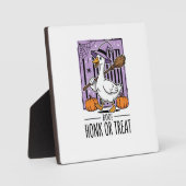 Halloween Toeter of Behandeling Heks Gans Fotoplaat (Voorkant)