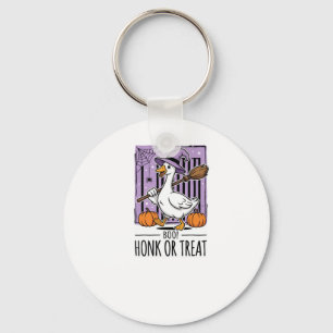 Halloween Toeter of Behandeling Heks Gans Sleutelhanger