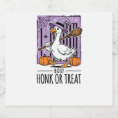 Halloween Toeter of Behandeling Heks Gans Sparkling Wijnetiket (Enkel label)