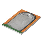 Halloween Tombstone Grave Skull Crossbones Notitieblok (Linkerzijde)