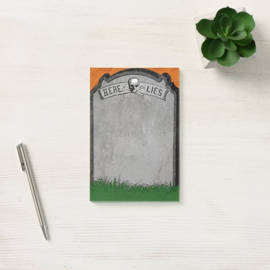 Halloween Tombstone Grave Skull Crossbones Post-it® Notes (Kantoor)