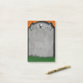 Halloween Tombstone Grave Skull Crossbones Post-it® Notes (Op bureau)