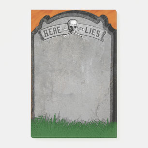 Halloween Tombstone Grave Skull Crossbones Post-it® Notes