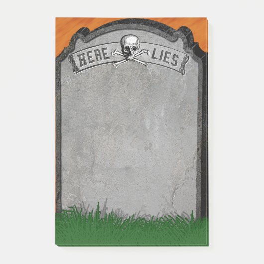 Halloween Tombstone Grave Skull Crossbones Post-it® Notes (Voorkant)