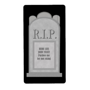 Halloween Tombstone Label
