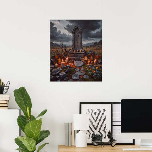 Halloween Tombstone Poster (Thuiskantoor)