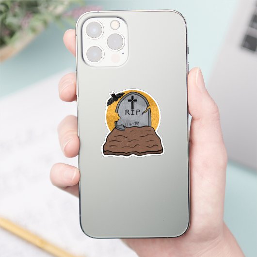 Halloween Tombstone Sticker (Telefoon)