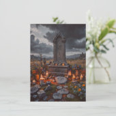 Halloween Tombstone Wenskaart (Staand voorkant)