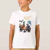 Halloween top door Skeleton, vleermuizen, pompoen, (Voorkant)