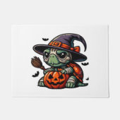 Halloween Tortoise Turtle Witch Hat Costume Spooky Deurmat (Voorkant)