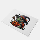 Halloween Tortoise Turtle Witch Hat Costume Spooky Deurmat (Schuin)