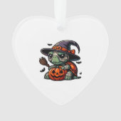 Halloween Tortoise Turtle Witch Hat Costume Spooky Ornament (voorkant)
