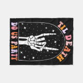 Halloween tot de dood Do Us Party Retro Chelorette Fleece Deken (Voorkant (Horizontaal))