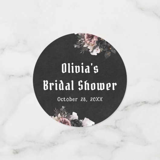 Halloween Tot de Dood Ons Scheidt Bruidsfeest Confetti (Kleine voorkant)