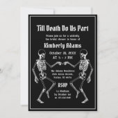 Halloween tot de dood ons scheidt Bruidsfeest Kaart (Voorkant)