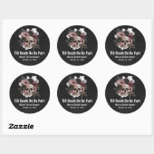 Halloween Tot de Dood Ons Scheidt Bruidsfeest Ronde Sticker (Vel)