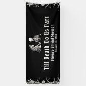 Halloween Tot de Dood Ons Scheidt Bruidsfeest Spandoek (Verticaal)