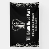 Halloween Tot de Dood Ons Scheidt Bruidsfeest Spandoek (Verticaal)