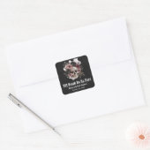 Halloween Tot de Dood Ons Scheidt Bruidsfeest Vierkante Sticker (Envelop)