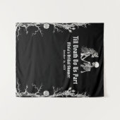 Halloween Tot de Dood Ons Scheidt Bruidsfeest Wandkleed (Voorkant (horizontaal))