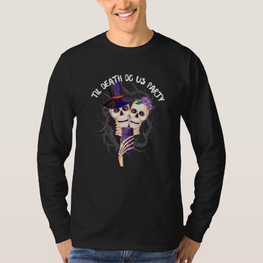 Halloween Tot de Dood Ons Scheidt Selfie Bachelore T-shirt (Voorkant)