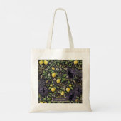 Halloween Tote Bag Gotische Botanische Citroen (Achterkant)
