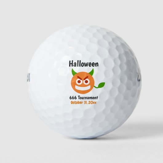 Halloween Tournament Custom Devil Golfballen (Voorkant)